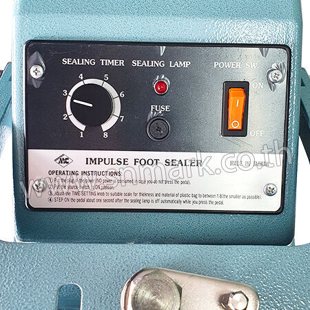 เครื่องซีลเท้าเหยียบ (Foot sealer) รุ่น Fi (เอฟไอ) ยี่ห้อ MEC ความยาว 30, 45, 60 และ 80 ซม. แถบซีล 5 และ 10 มม. สินค้าไต้หวัน รับประกัน 1ปี